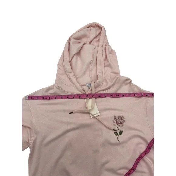Splendid Gathered Back Hoodie Pajama Top In Ballerina Pink Size M - Picture 11 of 11
